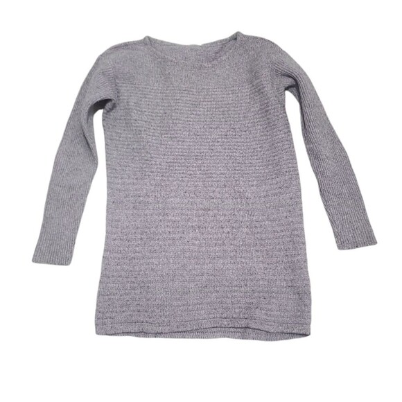 J. Jill Women's Grey knit long sleeve sweater size SP Petite mature tunic - Picture 2 of 10